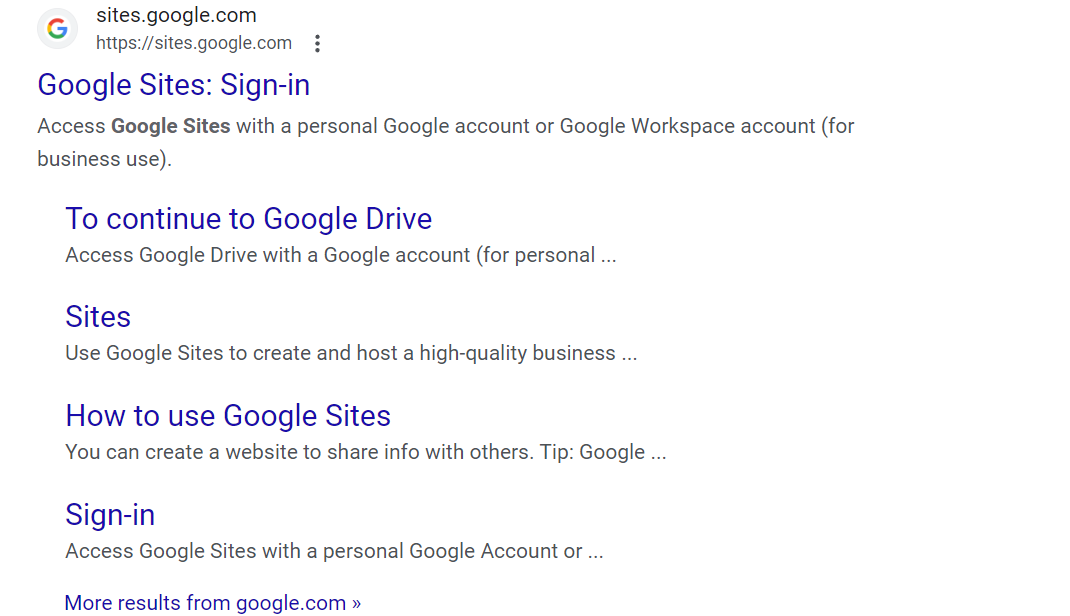 谷歌免费建站：Google Sites-1