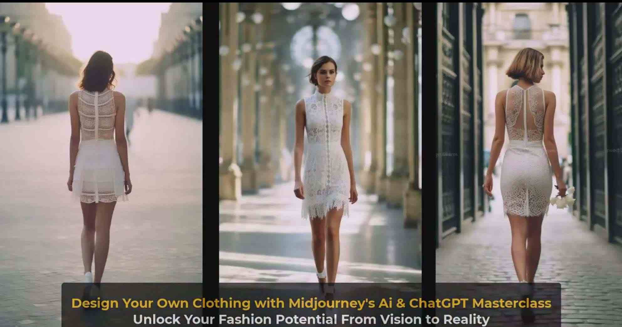 利用 Midjourneys Ai 人工智能设计自己的服装AI大师班-10节课-中英字幕 4